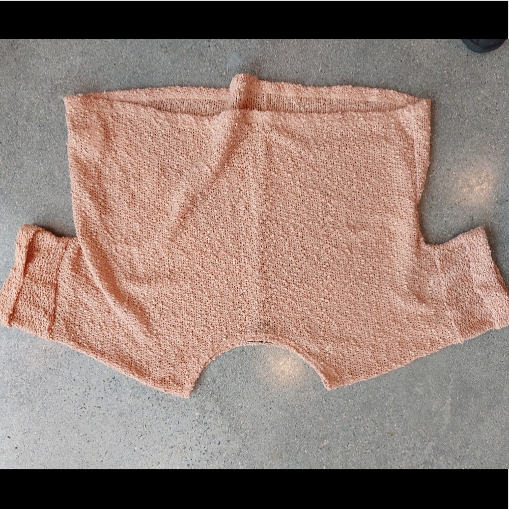 Gold textured popcorn knit top